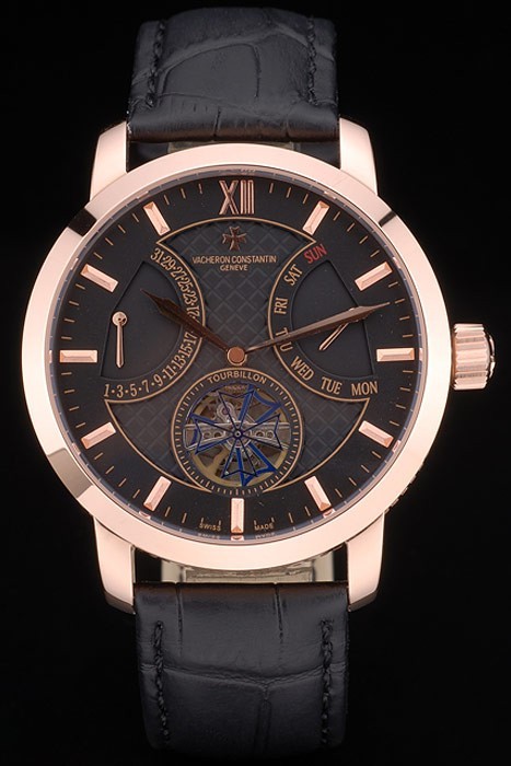 Vacheron Constantin Replica Watches Luxury Leather 80227