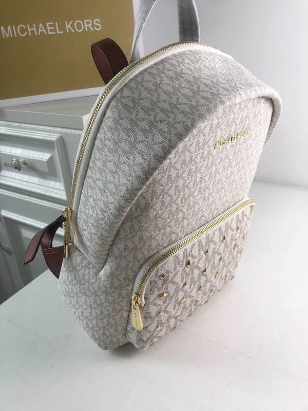 MK Rhea printed studded shoulder bag Model: 2106: Size: 26m Height: 32 Width: 14