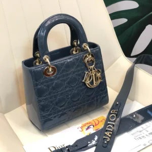 ABCDior Calf Patent Leather Rattan Lattice Tote Size 20 x 16.5 x 8cm