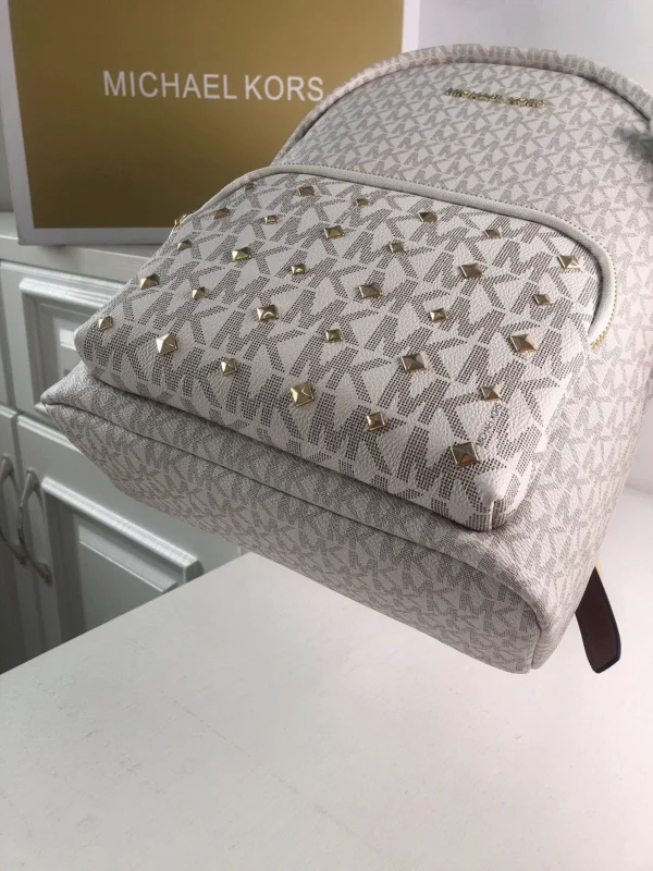 MK Rhea printed studded shoulder bag Model: 2106: Size: 26m Height: 32 Width: 14