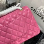 25cm/1112 plum pink sheepskin gold buckle return